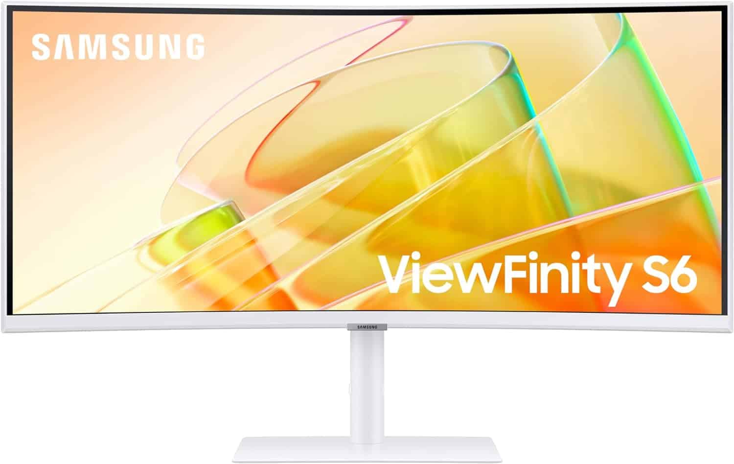 computer generated image. white monitor and white stand. 