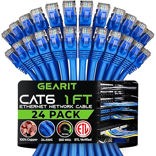 Assorted Length and Color Patch Cables