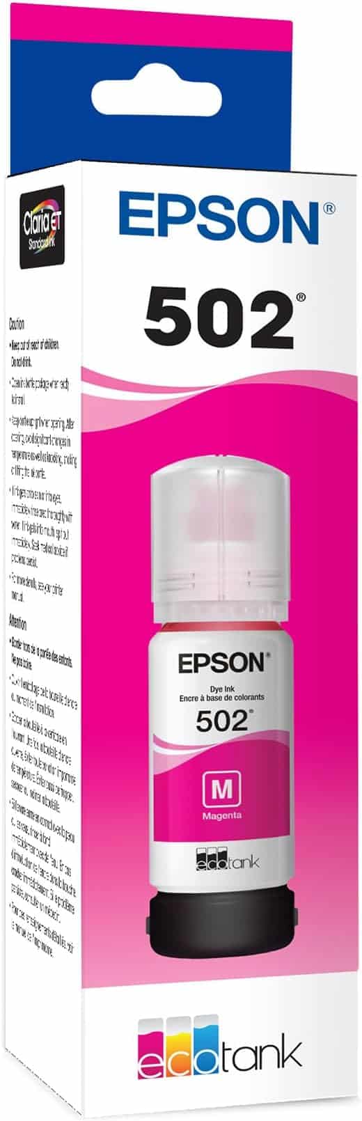 Epson 502 EcoTank Ink Magenta 1 bottle.