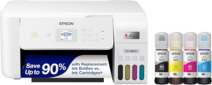 Epson EcoTank ET-2803 color all-in-one printer